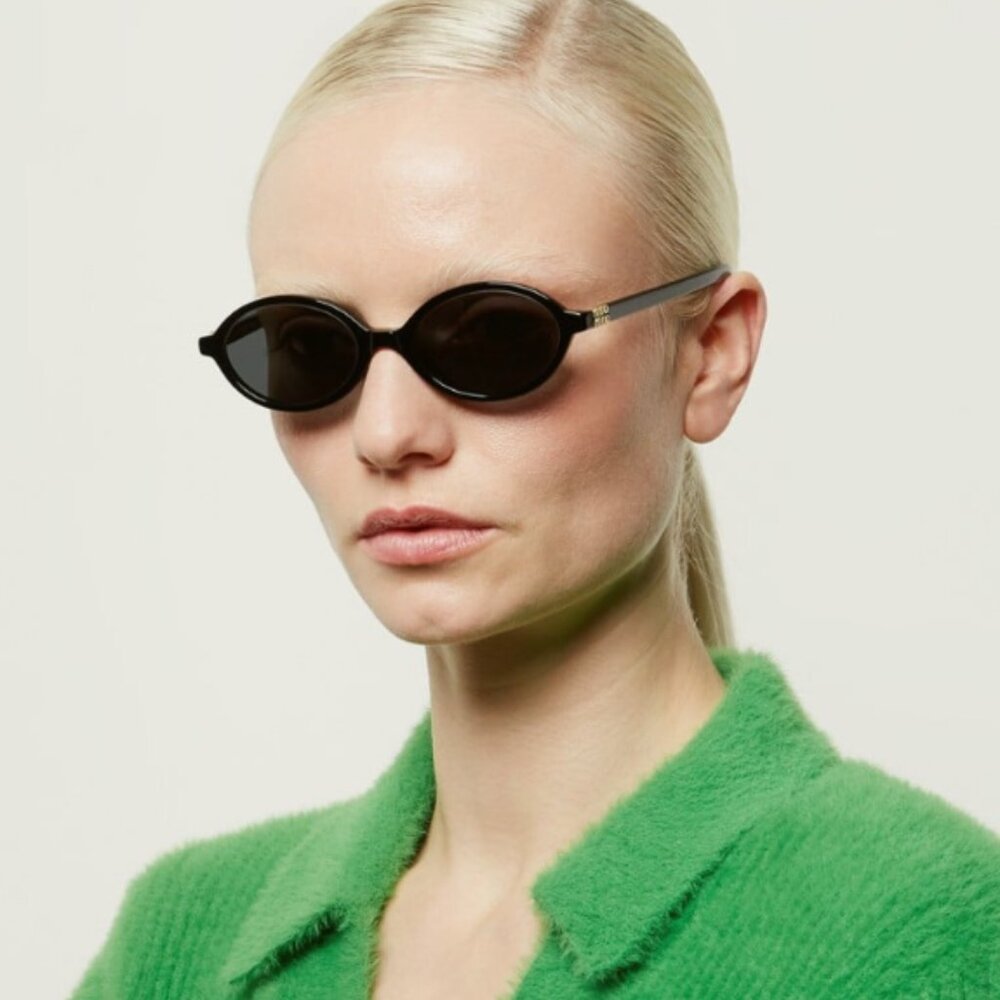 NEW MU 04ZS 1AB5S0 MIU MIU SUNGLASSES MU04ZS 1AB5S0 BLACK SMU 04ZS WOMEN - Picture 8 of 14
